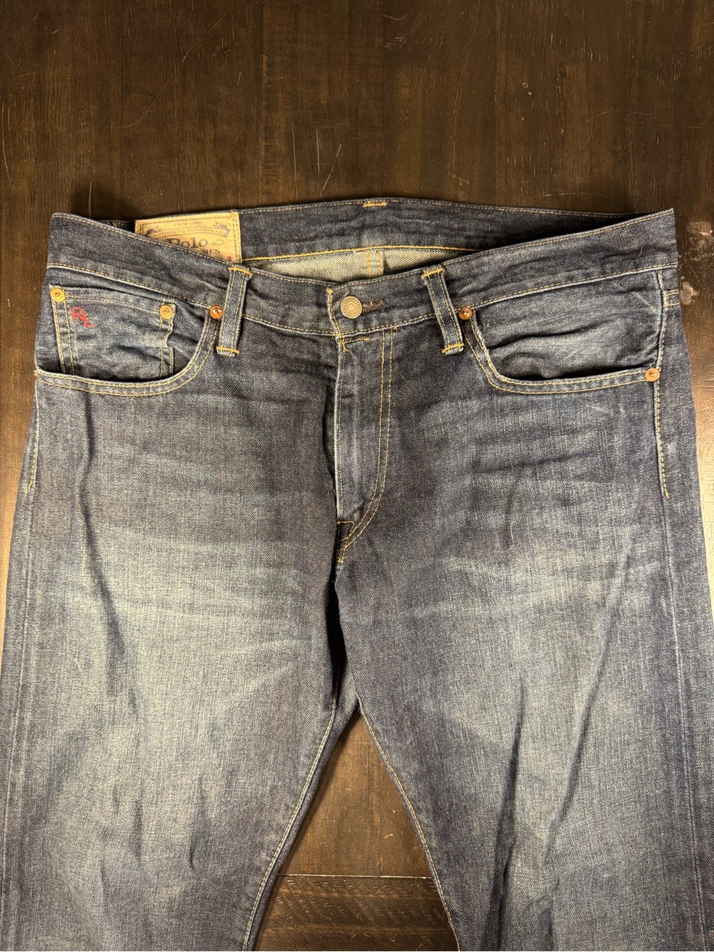 VTG Polo Ralph Lauren Men's Indigo Slim Straight Jeans 33x34